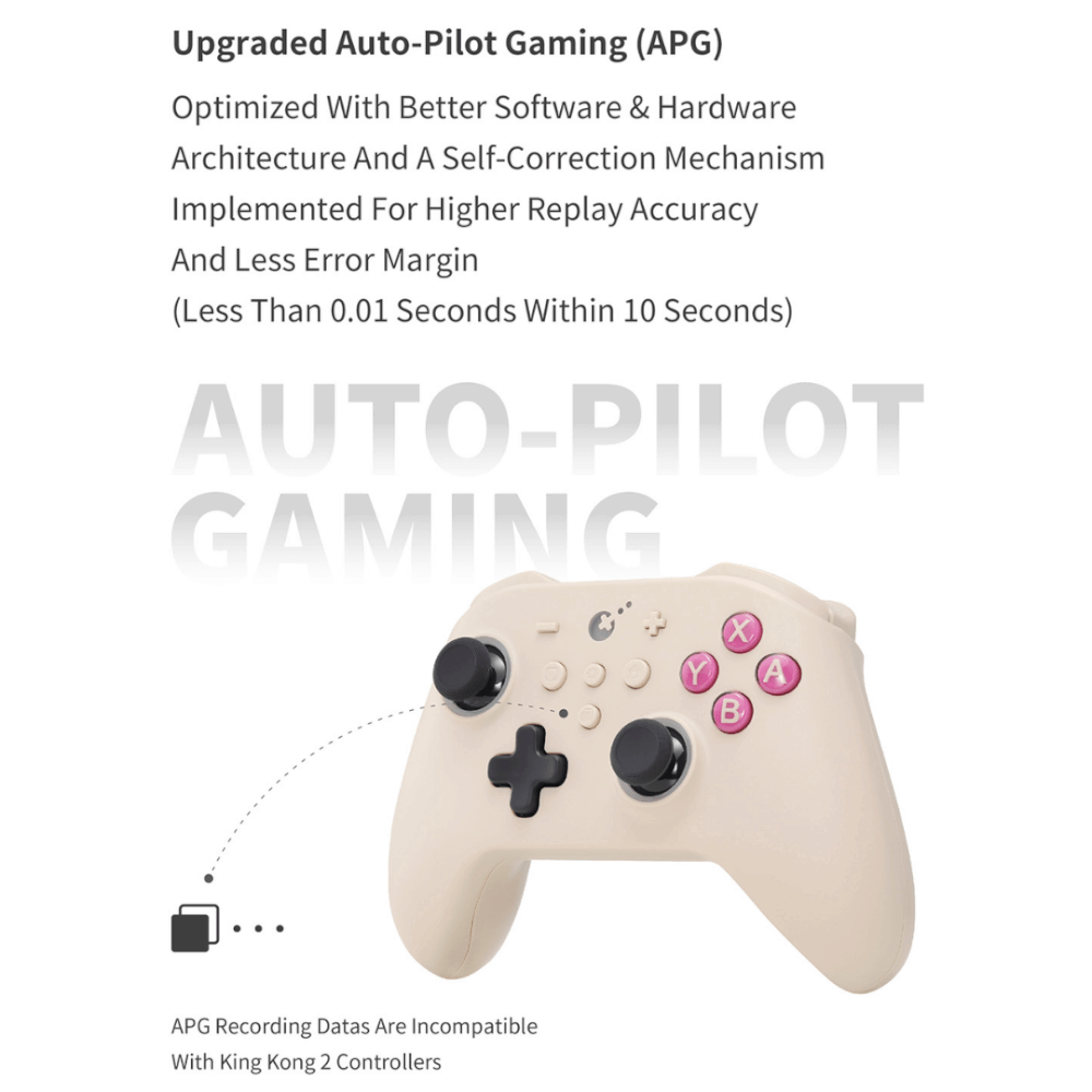 จอยเกมไร้สาย GuliKit Pro Controller NS38 KK3 PRO สีครีม